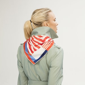 Silk and River Scarf Gift Packed  % 100 Handmade Scarves Breathable Digital Line Printed Premium Scarves