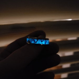 Glow in the Dark Steven Universe inspired Titanium ring with Jasper, Peridot, Lapis Lazuli, Rose Quarts, Bello Opal, and more! Size 9.5