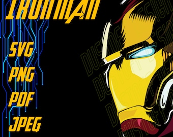 Iron Man | High Resolution | SVG PNG PDF