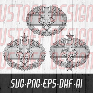 Insignias Médicas de Combate del Ejército SVG / Insignias Médicas de Combate SVG