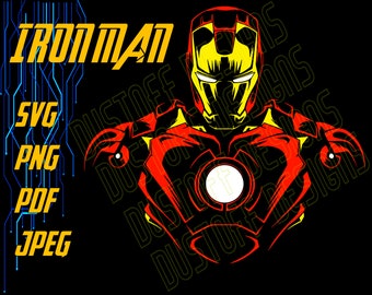Iron Man | High Resolution | SVG PNG PDF