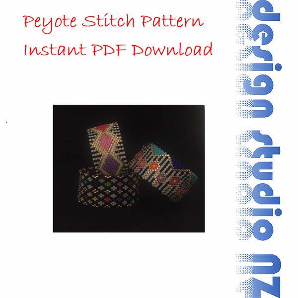 Peyote Bead Pattern, Tea Light Candle Napkin Ring Tube,  Beading Pattern, Miyuki Delica Tube Beads, PDF Instant Download