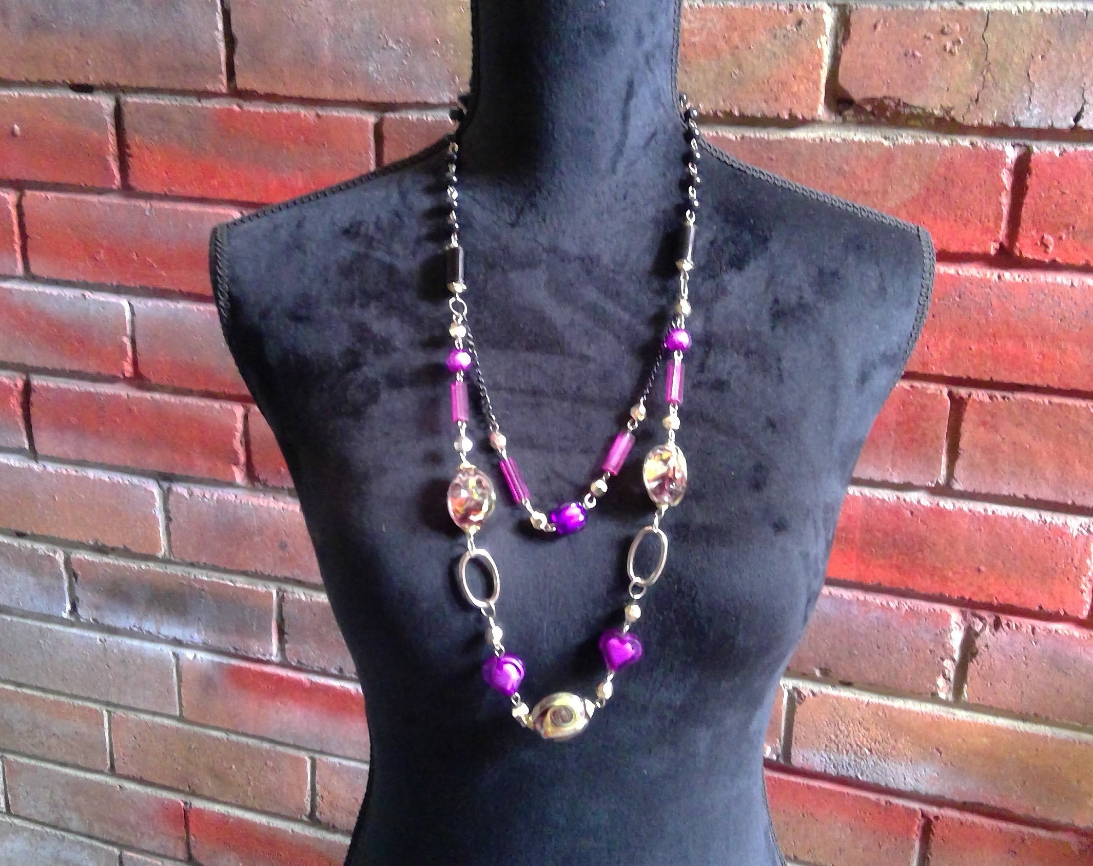 Glass Bead Necklace Etsy Australia