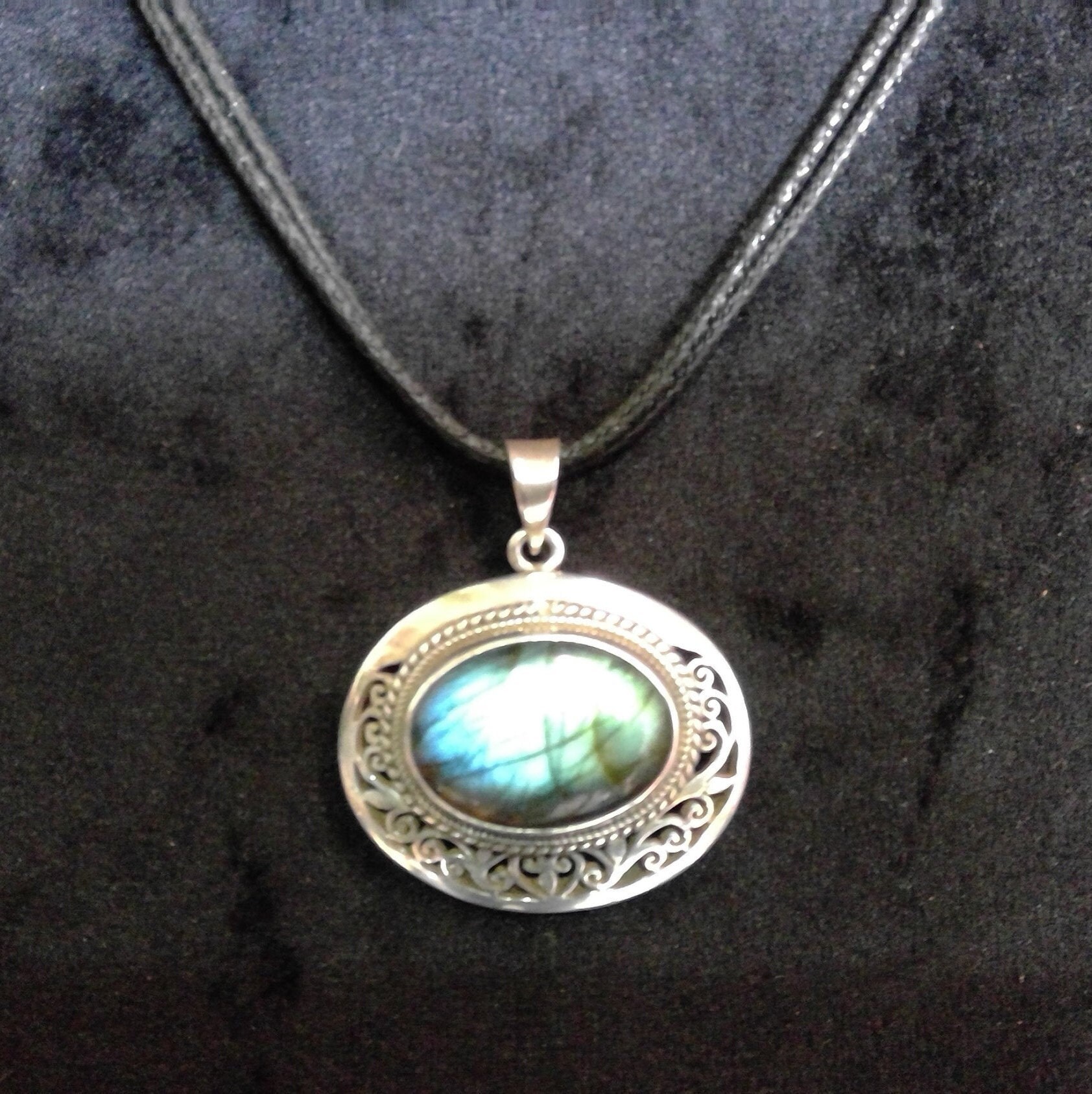 Sterling Silver Labradorite Pendant Etsy Australia