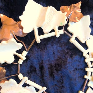 Monies ,Rare Gerda Lynggaard copper and bone statement necklace