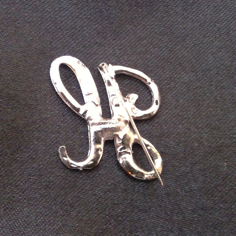 Letter H lapel or beret pin