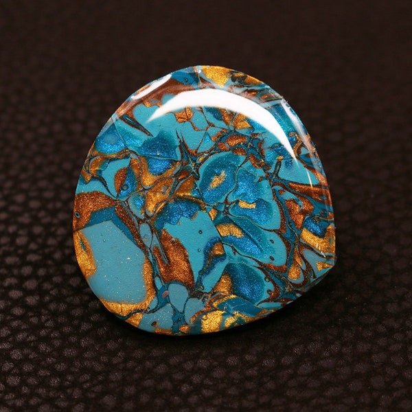 Mokume gane, cabochons uniques en argile polymère, fabriqués avec la technique du mokume gane, enduits de résine #mokume gane, #cabochons en argile polymère