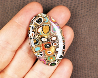 Klimt - Polyclay cabochons  coated with resin, polymer clay, cabochons