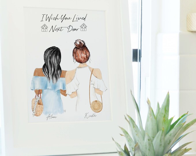 Personalized Funny Best Friend Wall Art Birthday Best Friends Etsy