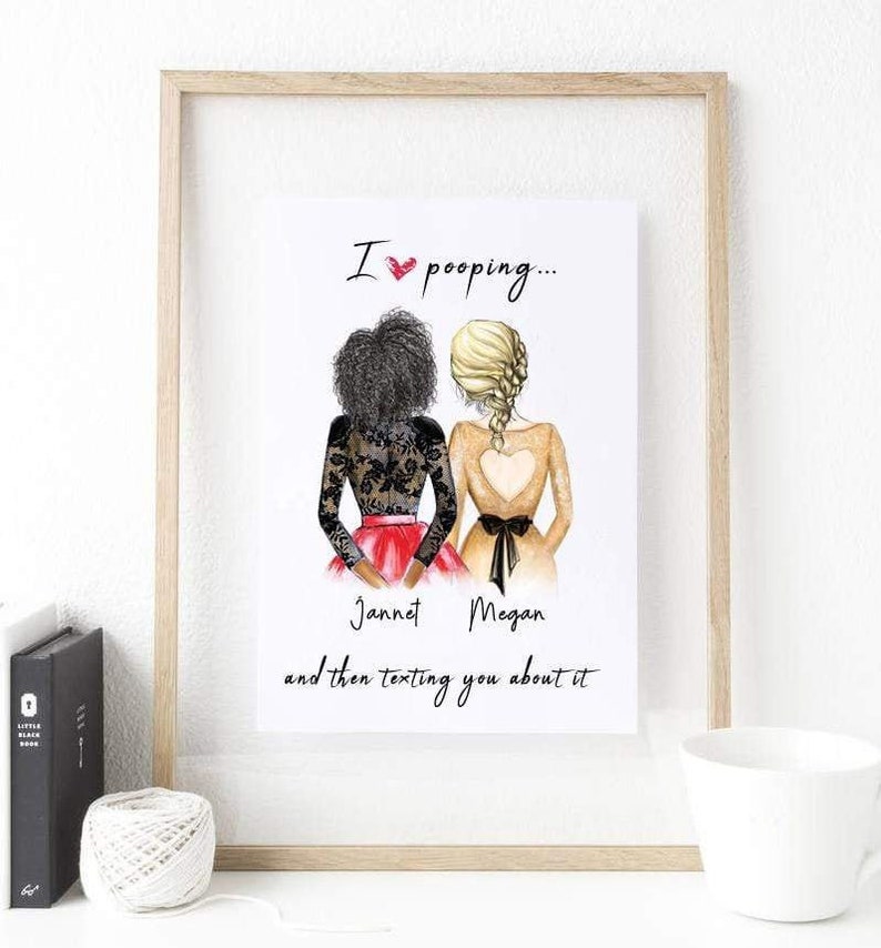 Personalized Best Friend Wall Art I Love Pooping and Then Etsy