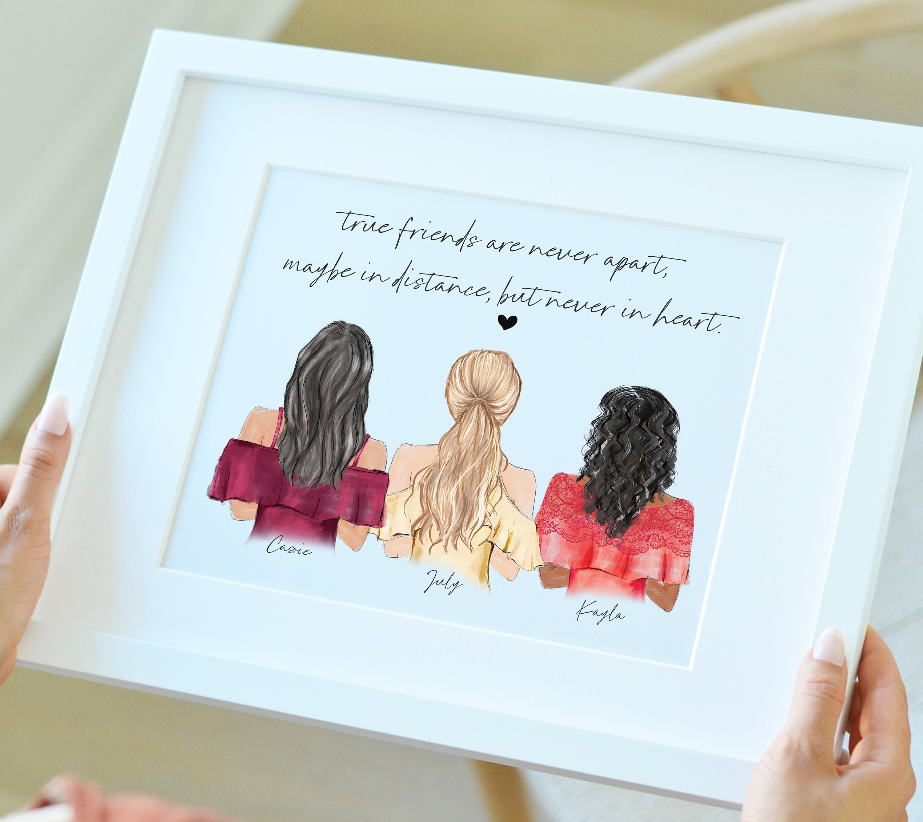 Group of Three Best Friends Gift Christmas 2022 Friendship Etsy
