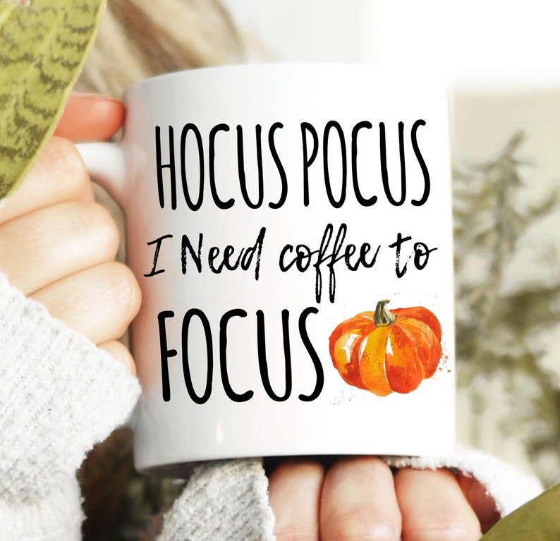 Hocus Pocus I Need Coffee to Focus Mug Halloween Mug Witch - Etsy