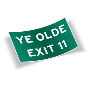 Ye Olde Exit 11 Cape Cod Vinyl Sticker - 3 inch Outdoor Waterproof Souvenir Massachusetts Car Truck Cargo Box Laptop Bumper Window Decal