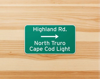 Highland Road North Truro Cape Cod Light Sticker