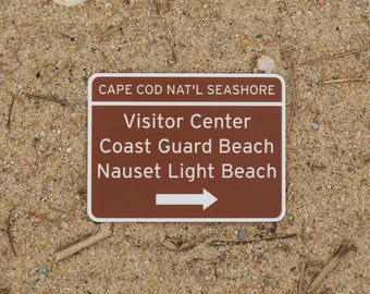 Pegatina impermeable para señal de tráfico del centro de visitantes del Parque Nacional de Cape Cod