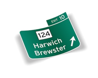 Route 6 Old Exit 10 Cape Cod Vinyl Sticker - 5 inch Outdoor Waterproof Massachusetts Car Jeep Truck Cargo Box Laptop Bumper Window Decal