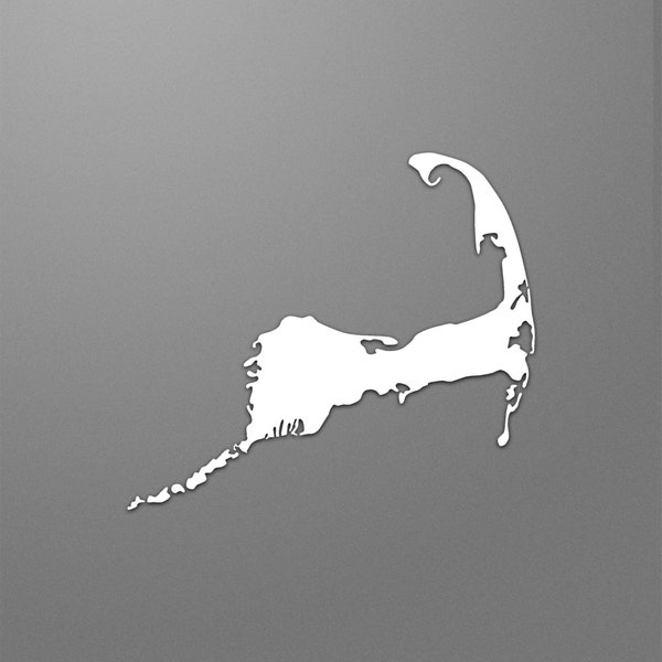 White Cape Cod Sticker - detailed outdoor vinyl decal for your bumper, laptop, car, truck, water bottle, window, or cooler