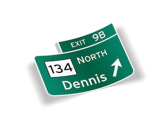 Route 6 Old Exit 9B Vinyl Sticker - 5 inch Outdoor Waterproof Cape Cod Massachusetts Car Truck Jeep Laptop Decal