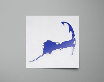 Cape Cod Sticker - detailed outdoor vinyl decal in a range of colors for your bumper, laptop, car, truck, water bottle, window, or cooler