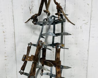 Vintage Ice Cleats Crampons with Leather Straps