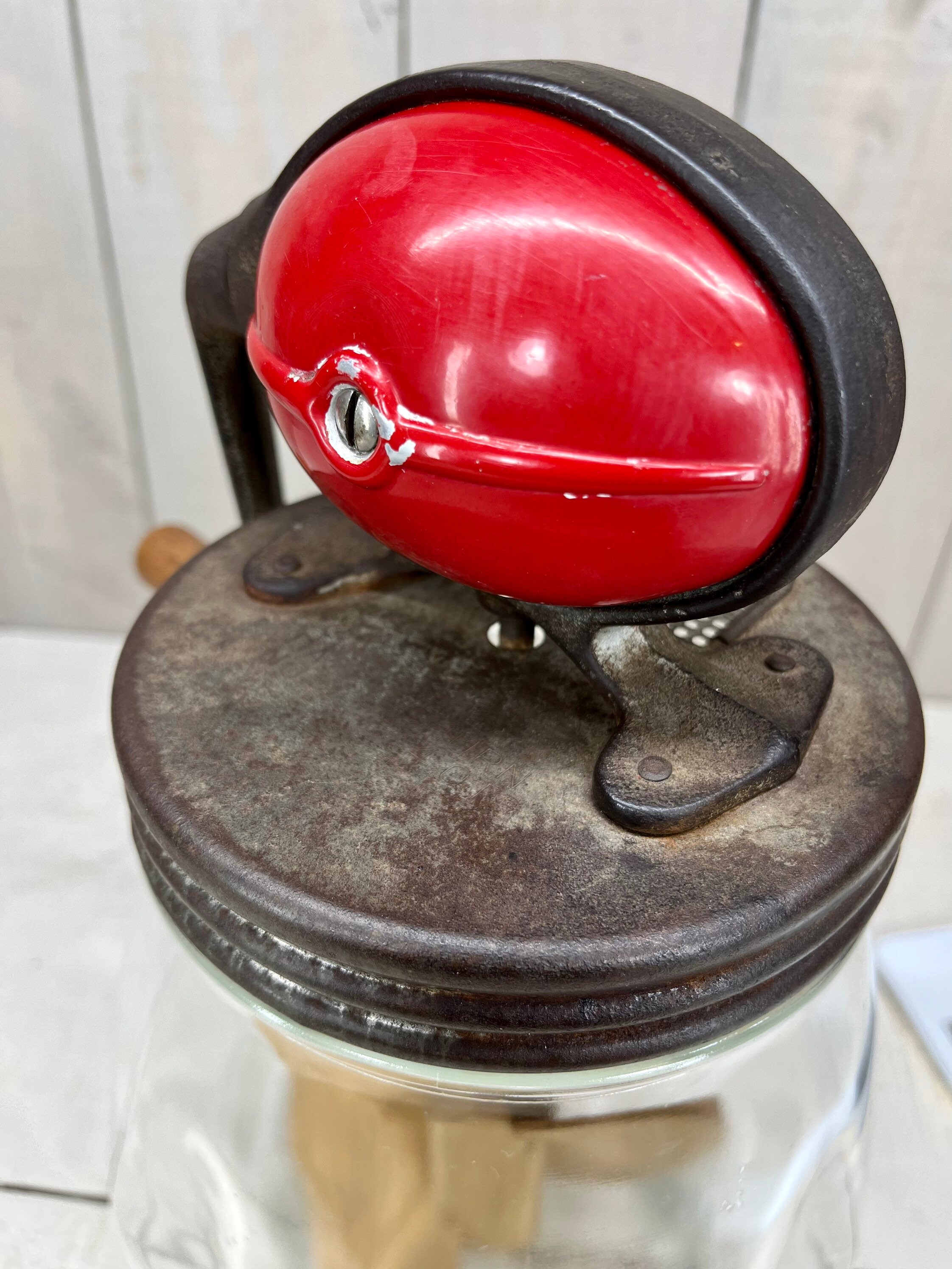 Vintage 1940's Dazey Butter Churn No. 4 Red Ball With 4 Etsy