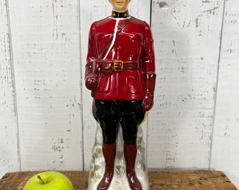 Vintage 1960's Royal Canadian Mountie Ceramic Decanter