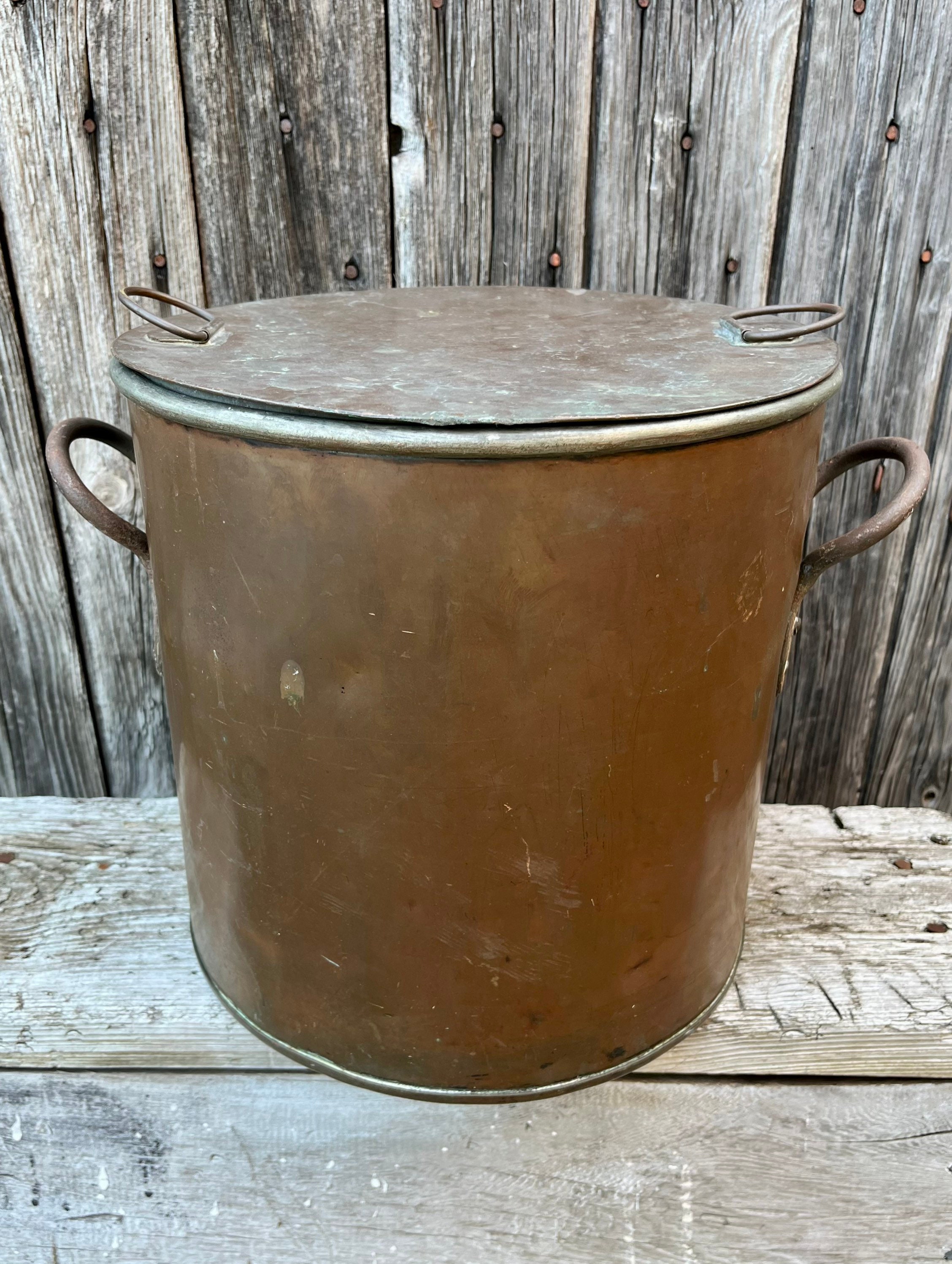 Antique Copper Water Cooler / Dispenser With Lid Etsy