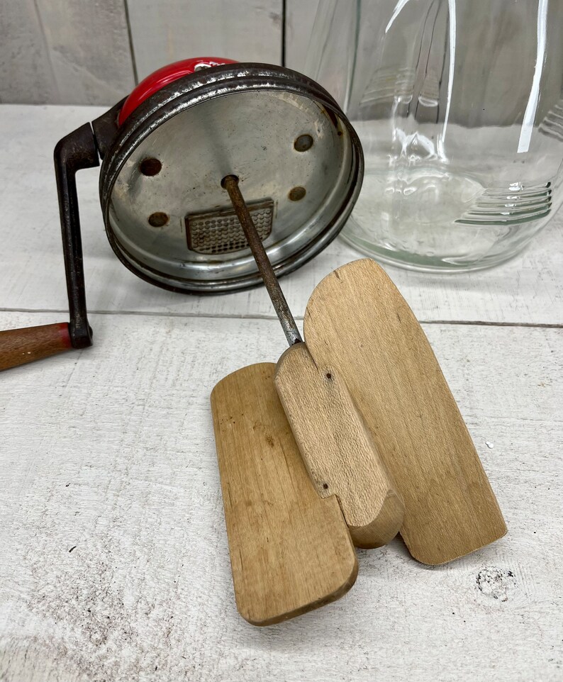 Vintage 1940's Dazey Butter Churn No. 4 Red Ball With 4 Etsy
