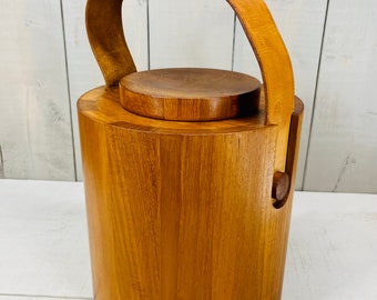Vintage 1960's Teak Ice Bucket / Designed by Jen H. Quistgaard for Nissen, Demark