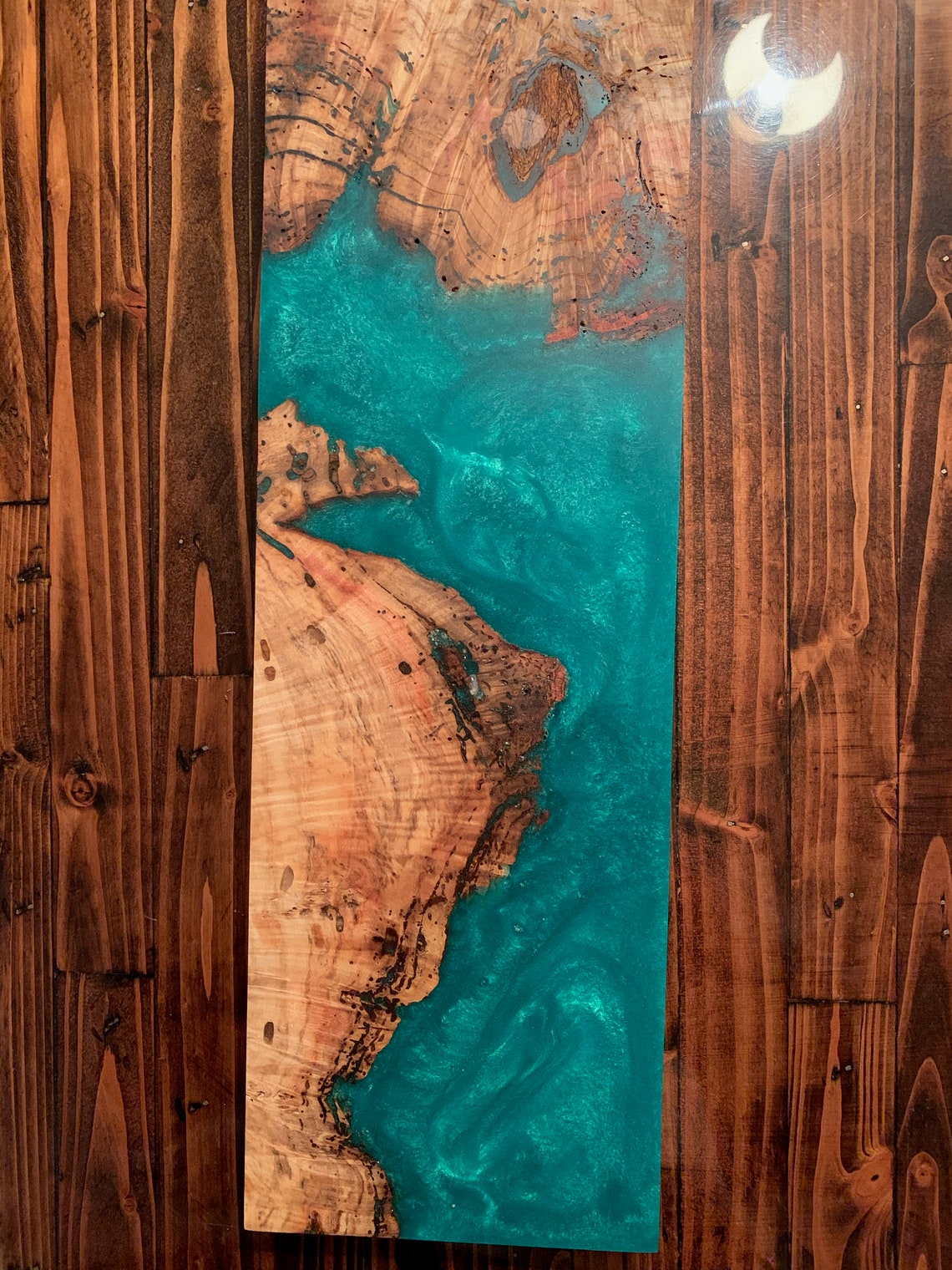 SOLD Custom Green/burl Wood 2 Track Cribbage Board - Etsy