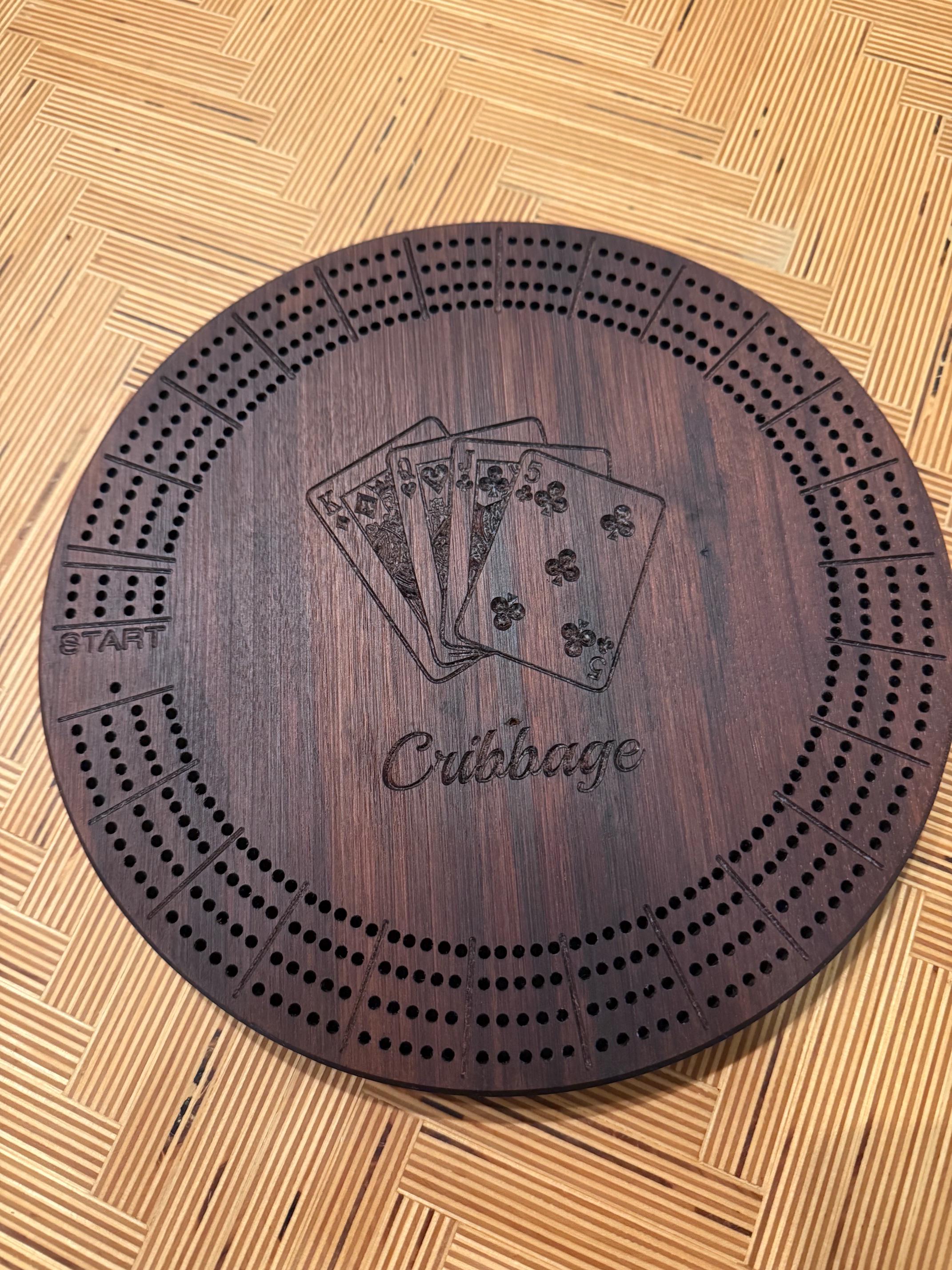 Custom Round Cribbage Board - Etsy