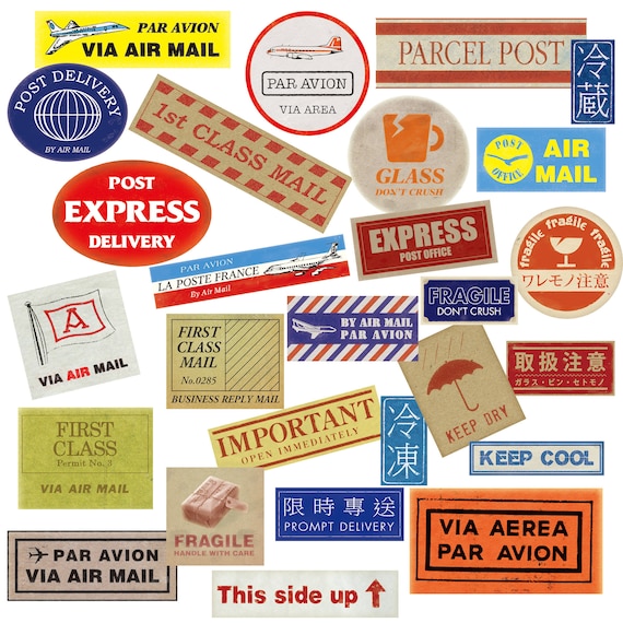 Vintage Postage Stamp Stickers for Sale