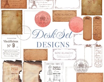Vintage Paris tags and labels, vintage tags, vintage labels, clipart, Paris, Paris clipart, Paris label clipart, vintage tags clipart