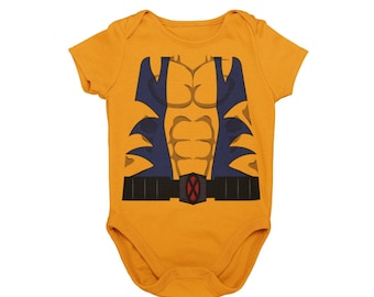 Baby Wolverine Halloween Costume Bodysuit | Baby Mutant Cosplay Comic Superhero Halloween Costume Bodysuit | Unique MNSSHP Costume|Baby Gift