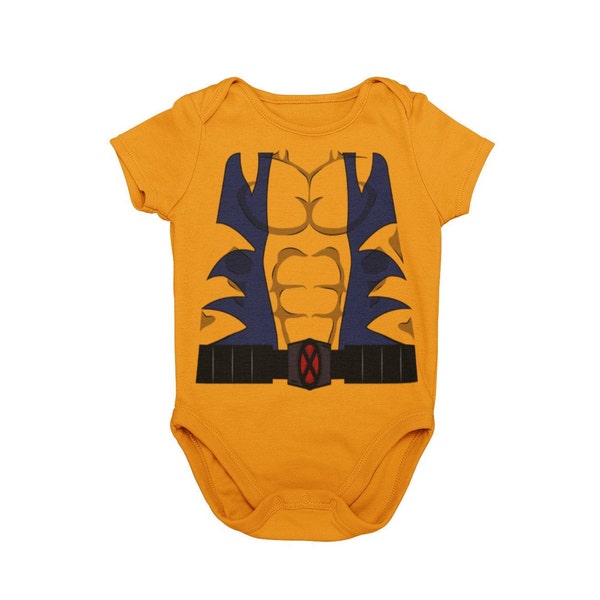 Baby Wolverine Halloween Costume Bodysuit | Baby Mutant Cosplay Comic Superhero Halloween Costume Bodysuit | Unique MNSSHP Costume|Baby Gift