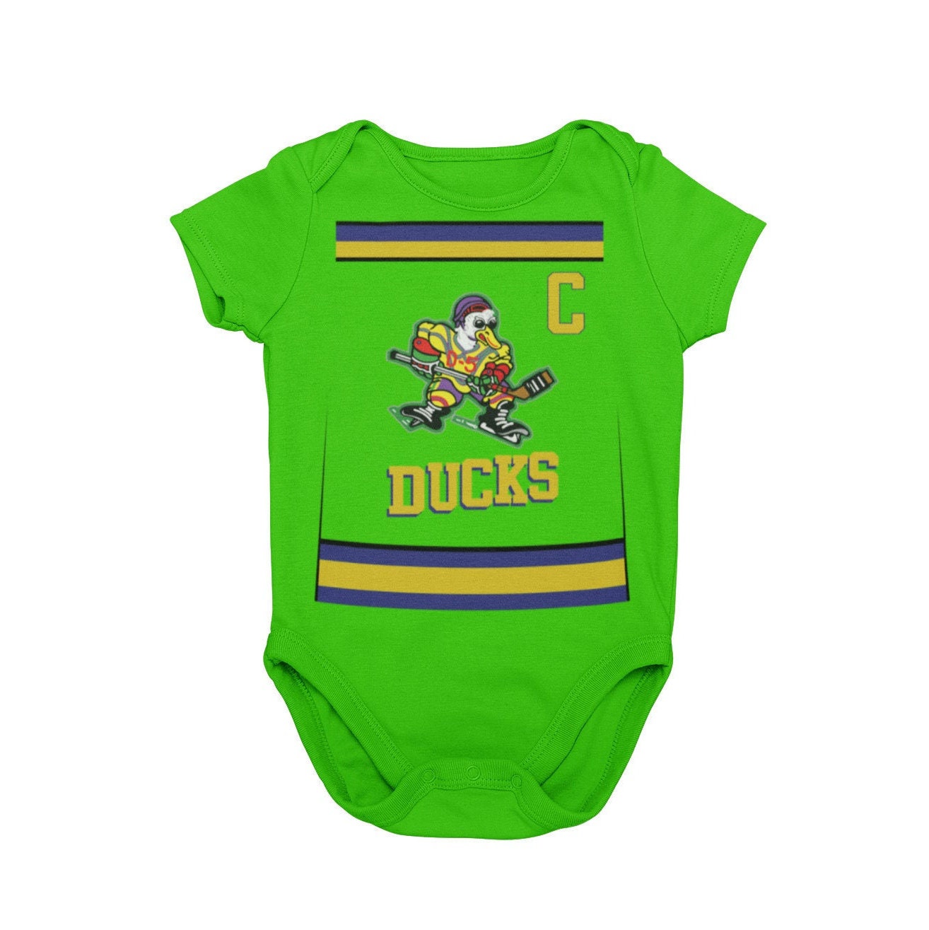 Custom Parent Child Mighty Ducks Hockey Jersey Green Any 