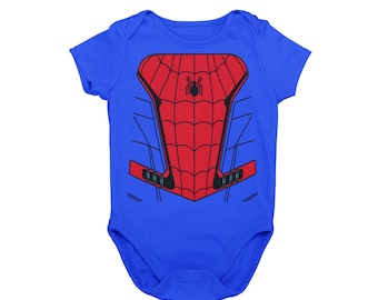 Baby Spider Halloween Costume Bodysuit | Baby Superhero Comic Cosplay Costume Bodysuit | Unique MNSSHP Costume | Baby Comic Book Hero | Gift