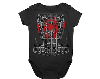 Spider Baby Multiverse Halloween Costume Bodysuit | Baby Web Sling Superhero Cosplay Halloween Costume | MNSSHP Costume |