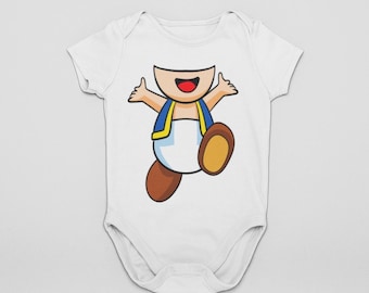 Mushroom Sidekick Baby Costume Bodysuit | Video Game Baby Outfit | Halloween Cosplay for Gamer Families | MNSSHP Costume | Matching Family