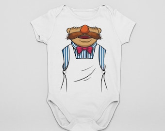 Baby Puppet Chef Halloween Cosplay Costume Bodysuit | MNSSHP Costume | Matching Family | 1st Visit | Unique Photo | Shower Gift | 3D Vision