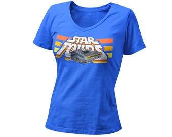 Star Tour Tshirt À Col V femme | WDW Star Adventure Ride Car Graphic Tee | World Studios Ride Shirt | Pour WDW Orlando Vacation & Passholder