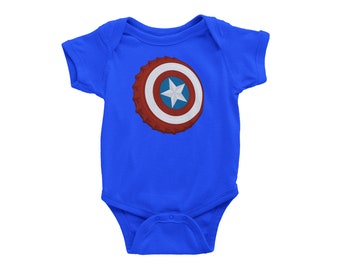 America’s CAP Baby Bodysuit | Super Solider Baby | All American Baby | 4th Of July | Captain Baby | Baby Shower Gift | Birth Announcement