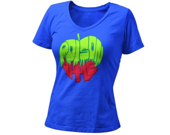 Poison Apple Donna V Collo Tee / Film Princess Camicia / Orlando FL Parco a tema Vacanza Tshirt / Evil Queen T-Shirt / Magic Apple T Shirt