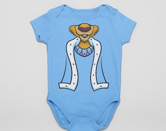 Cartoon King Richard the Lionhearted Baby Costume | Royal Lion Bodysuit | Funny Halloween Baby Outfit | Villain Dress-Up | MNSSHP Costume