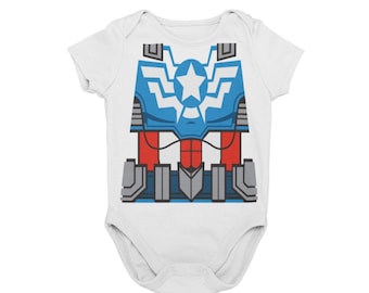 Kapten Sam Halloween-kostym för baby | Amerikansk superhjälte-cosplay-kostym för baby | Unik MNSSHP-kostym | Mössa-kostym för baby