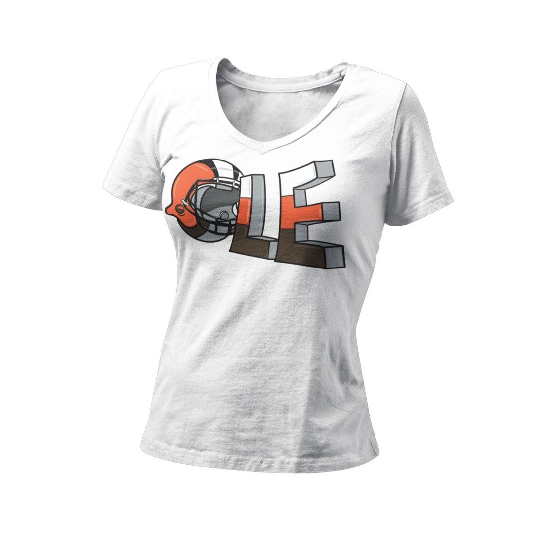 cleaveland カットソー CLE 3D Women's Fitted V Neck Shirt | Cleveland Ohio Graphic