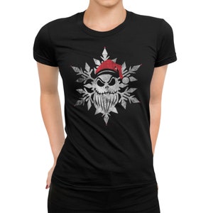 La Sandy Claws Snowflake Unisex Camisa / Jacks y Sally Graphic Camiseta / Navidad Pesadilla / Orlando Parque Temático Vacaciones / Regalo imagen 3