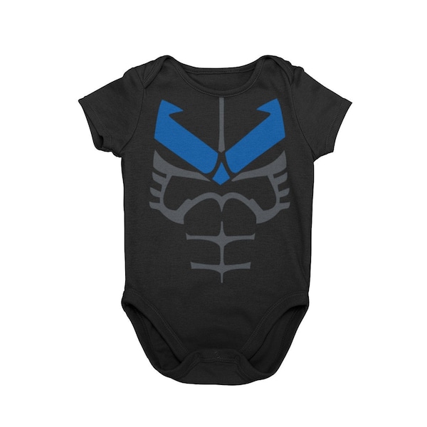 Baby Night Crime Fighting Halloween Costume Bodysuit | Baby Wing Superhero Cosplay Halloween Costume Bodysuit | MNSSHP Costume | Baby Shower