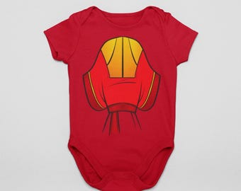 Llama Emperor Baby Costume Bodysuit | Funny Red & Gold Baby Outfit | First Halloween Infant Cosplay | Cartoon Baby Dress-Up Onesie | MNSSHP
