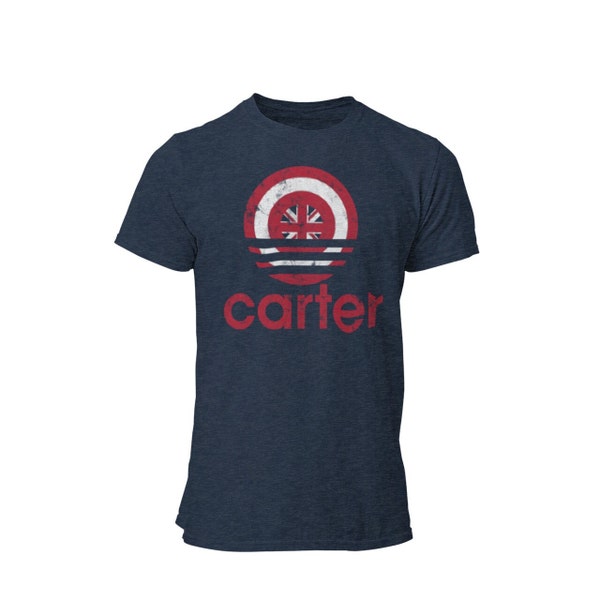 Carter Athletics Unisex T-Shirt | Superhero Shield Logo Parody Graphic | Capt Peggy America Mashup Tee | Comic Con MCU T Shirt | WDW Orlando